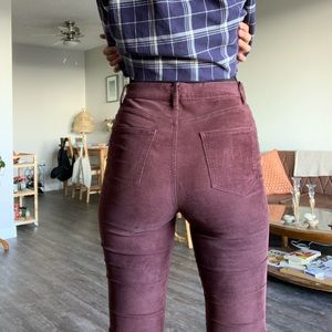 Kick flare high waisted corduroy pants